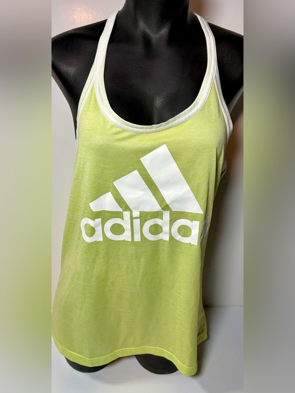 Adidas Neon Yellow-Green Climalite Sports Tank